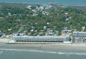 Arial photo of Charleston Oceanfront Villas in Folly Beach